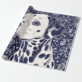 Dalmatische kerst cadeaupapier (Uitgerold)
