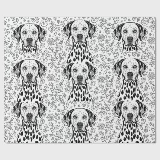 Dalmatische kerst cadeaupapier (Vlak)
