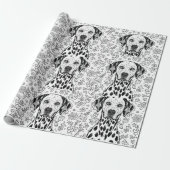 Dalmatische kerst cadeaupapier (Uitgerold)