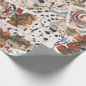 Dalmatische kerst cadeaupapier (Hoek)