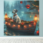 Dalmatische Kerst Feestelijke Reis Canvas Afdruk (Insitu (Houten vloer))