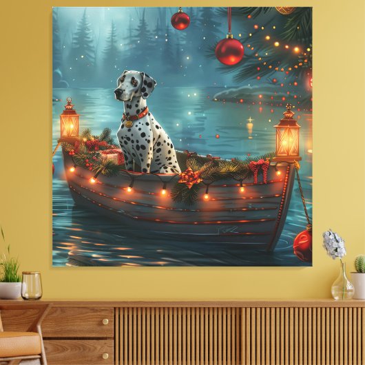Dalmatische Kerst Feestelijke Reis Canvas Afdruk (Insitu (Woonkamer))