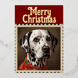 Dalmatische kerst folie feestdagenkaart