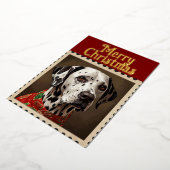 Dalmatische kerst folie feestdagenkaart (Gedraaid)