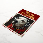 Dalmatische kerst folie feestdagenkaart (Gedraaid)