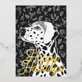 Dalmatische kerst folie feestdagenkaart