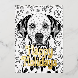 Dalmatische kerst folie feestdagenkaart