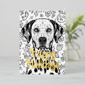 Dalmatische kerst folie feestdagenkaart (Staand Voorkant)
