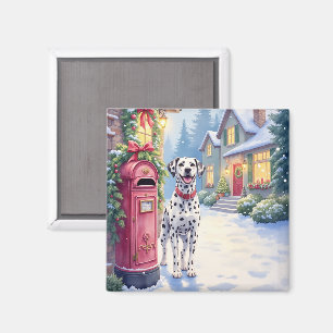 Dalmatische Kerst Postbus Kerst Kunst Magneet