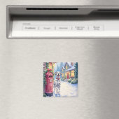 Dalmatische Kerst Postbus Kerst Kunst Magneet (Insitu (Vaatwasser))