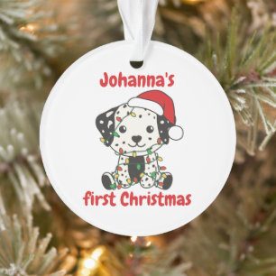 Dalmatische kerstbaby's eerste Kerstmis Ornament