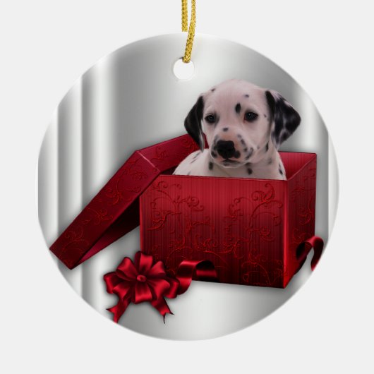 Dalmatische Kerstboomornament Keramisch Ornament (Voorkant)