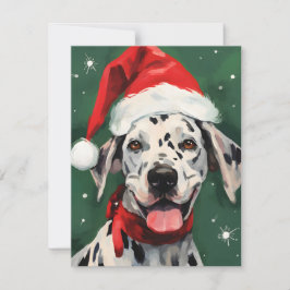 Dalmatische Kerstborstel schilderij kunstwerk Feestdagenkaart