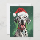 Dalmatische Kerstborstel schilderij kunstwerk Feestdagenkaart (Voorkant)