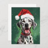 Dalmatische Kerstborstel schilderij kunstwerk Feestdagenkaart (Voorkant / Achterkant)