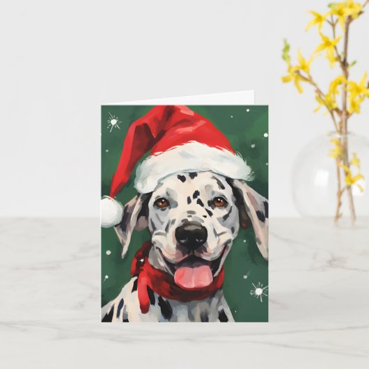 Dalmatische Kerstborstel schilderij kunstwerk Kaart (Gele Bloem)