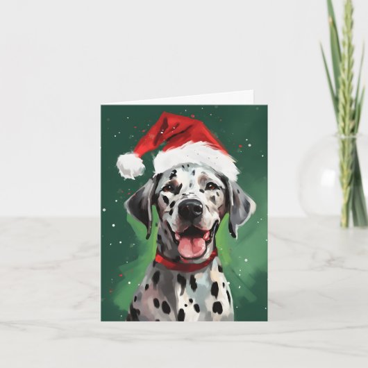 Dalmatische Kerstborstel schilderij kunstwerk Kaart (Voorkant)