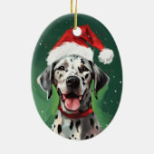 Dalmatische Kerstborstel schilderij kunstwerk Keramisch Ornament (Achterkant)