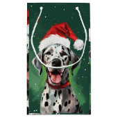 Dalmatische Kerstborstel schilderij kunstwerk Klein Cadeauzakje (Achterkant)