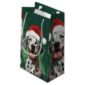 Dalmatische Kerstborstel schilderij kunstwerk Klein Cadeauzakje (Achterkant Gekanteld)