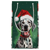 Dalmatische Kerstborstel schilderij kunstwerk Klein Cadeauzakje (Voorkant)
