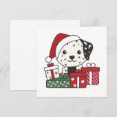 Dalmatische kerstcadeau Winter Dogs Feestdagenkaart (Voorkant / Achterkant)