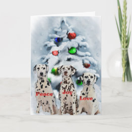 Dalmatische kerstcadeautjes feestdagen kaart