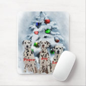 Dalmatische kerstcadeautjes muismat (Met muis)