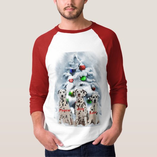 Dalmatische kerstcadeautjes t-shirt (Voorkant)