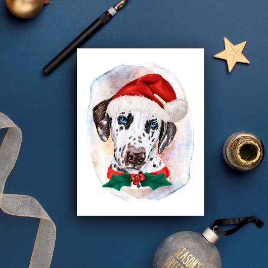 Dalmatische kerstcadeautjes voor honden feestdagenkaart