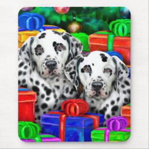 Dalmatische kerstcadeautjes voor kerstmis muismat