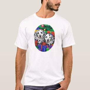 Dalmatische kerstcadeautjes voor kerstmis t-shirt