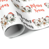 Dalmatische kerstdieren met kerstmis kotsen honden cadeaupapier (Rol Hoek)