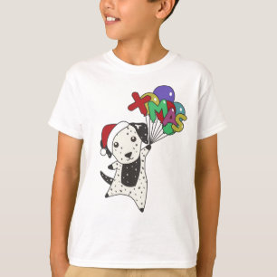 Dalmatische kersthond Winterdieren Honden T-shirt