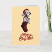 Dalmatische Kerstkous Vakantie Kaart (Voorkant)