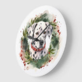 Dalmatische Kerstkrans Feestelijke Pup Grote Klok (Hoek)