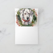 Dalmatische Kerstkrans Feestelijke Pup Kaart (Binnen)