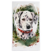 Dalmatische Kerstkrans Feestelijke Pup Klein Cadeauzakje (Achterkant)
