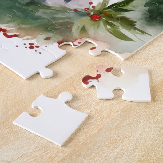 Dalmatische Kerstkrans Feestelijke Pup Legpuzzel (Zijkant)