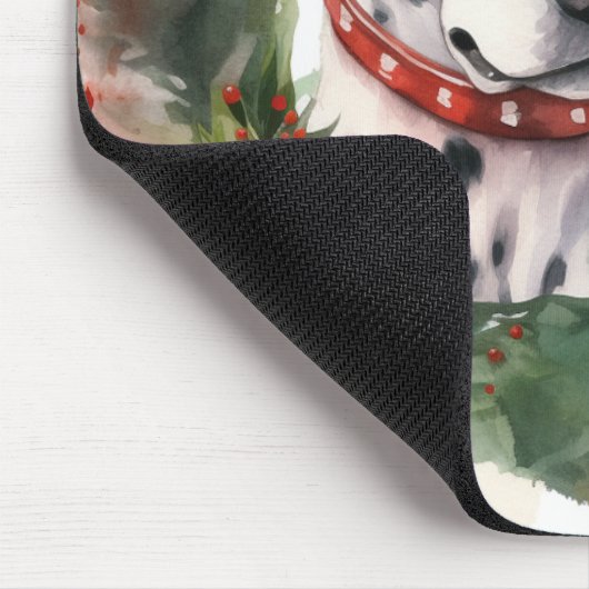 Dalmatische Kerstkrans Feestelijke Pup Muismat (Hoek)