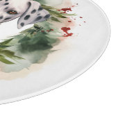 Dalmatische Kerstkrans Feestelijke Pup Snijplank (Hoek)