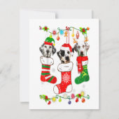 Dalmatische kerstlampjes Gift Funny Xmas Dog Lov Kaart (Voorkant)