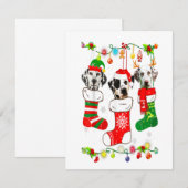 Dalmatische kerstlampjes Gift Funny Xmas Dog Lov Kaart (Voorkant / Achterkant)