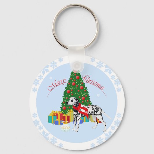 Dalmatische Kerstmis Sleutelhanger (Voorkant)