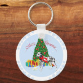 Dalmatische Kerstmis Sleutelhanger (Voorkant)