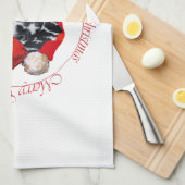 Dalmatische Kerstmis Theedoek (Quarter Fold)