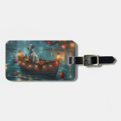 Dalmatische kerstreis bagagelabel (Voorkant horizontaal)