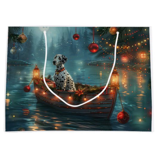 Dalmatische kerstreis groot cadeauzakje (Voorkant)