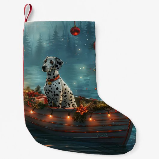 Dalmatische kerstreis kleine kerstsok (Voorkant)