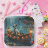 Dalmatische kerstreis papieren bordje (Feest)